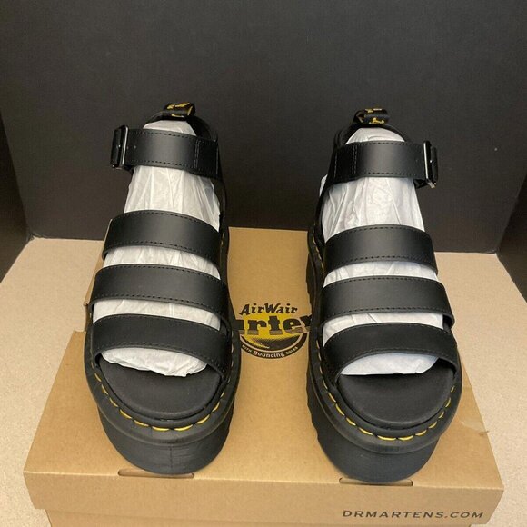 Dr. Martens Black Platform Sandals with Air-Cushioned Sole - Picture 5 of 8